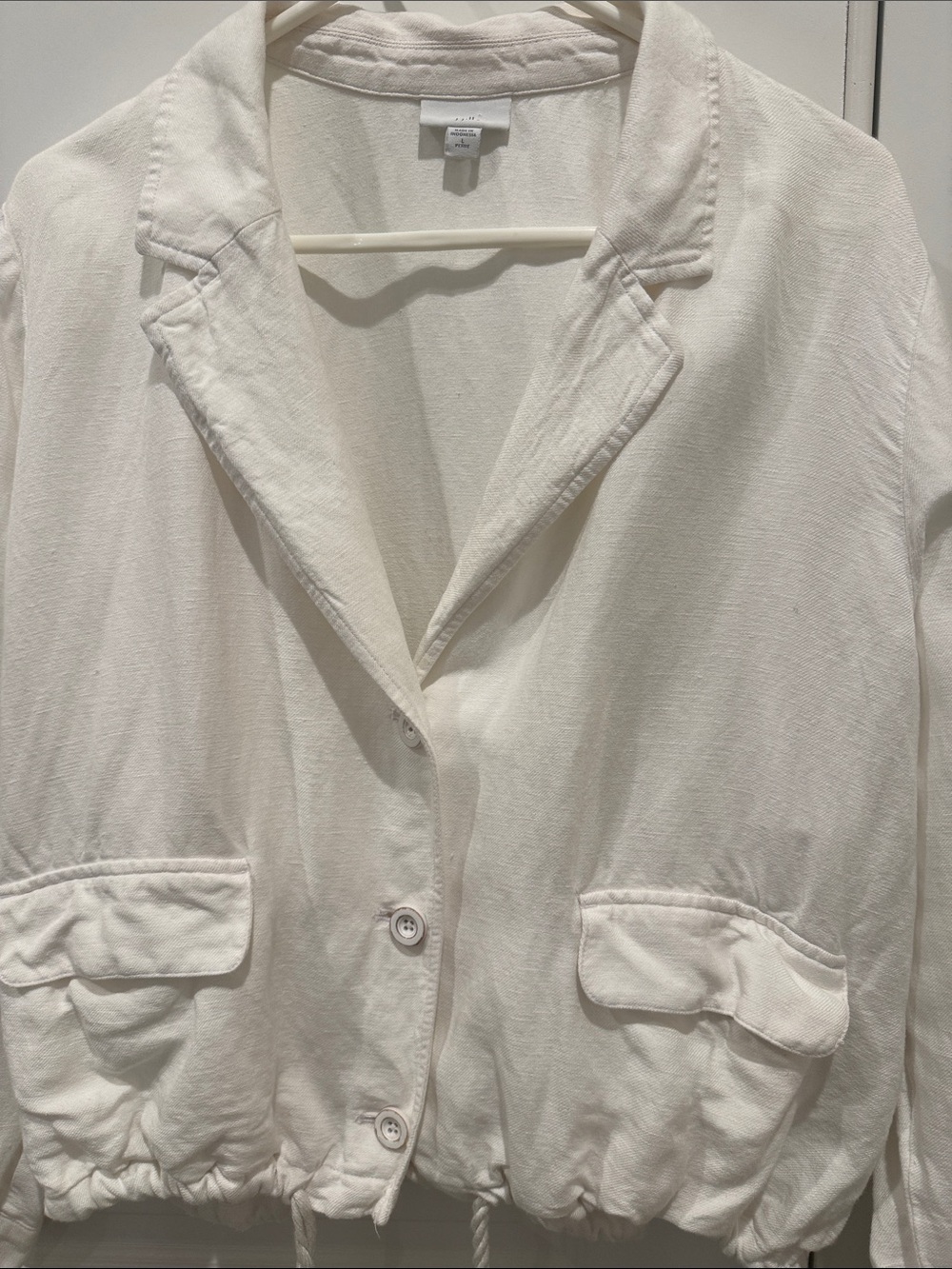 J.Jill Linen Blend Jacket with Drawstring Detail
Size Large Petite **read descrp - Picture 3 of 13